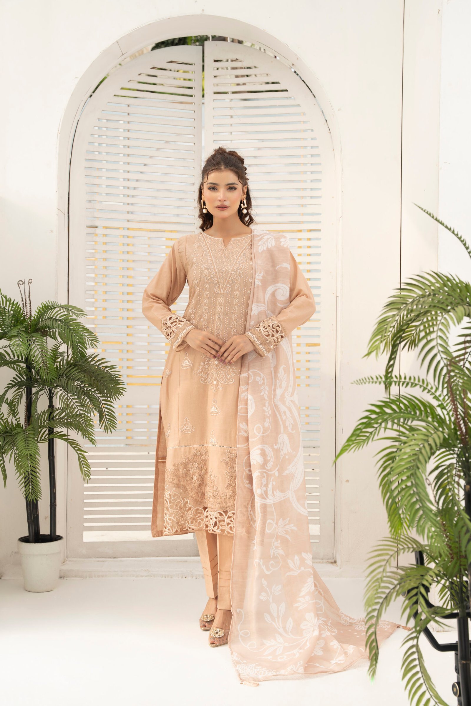 3 Piece Cotton Suit (Pret) - Image 3