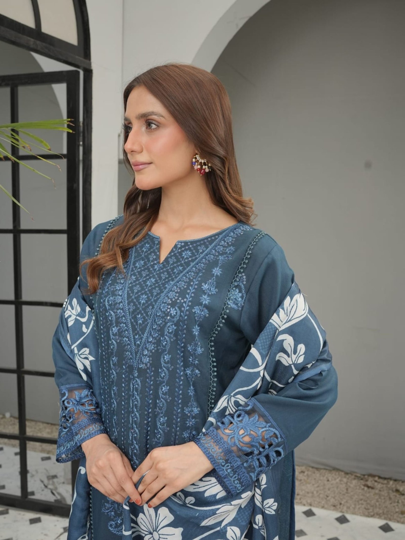 3 Piece Cotton Suit (Pret) - Image 2