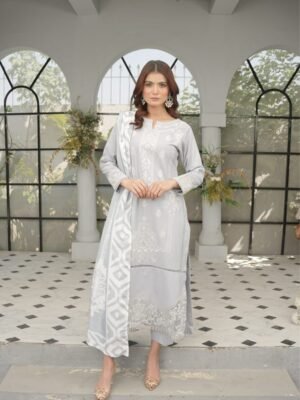3 Piece Cotton Suit (Pret)