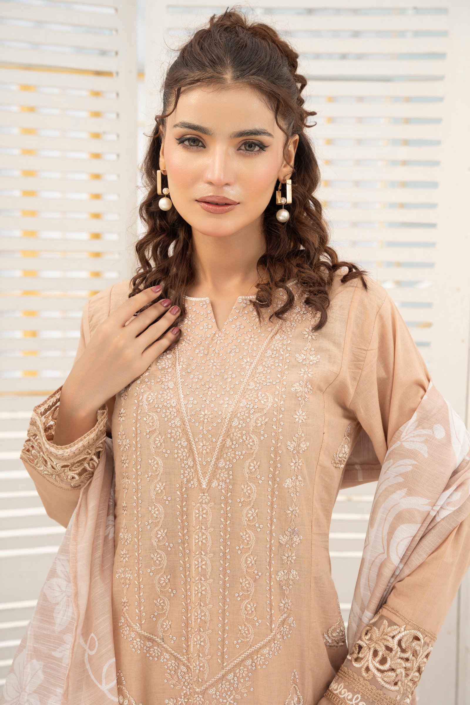 3 Piece Cotton Suit (Pret) - Image 4