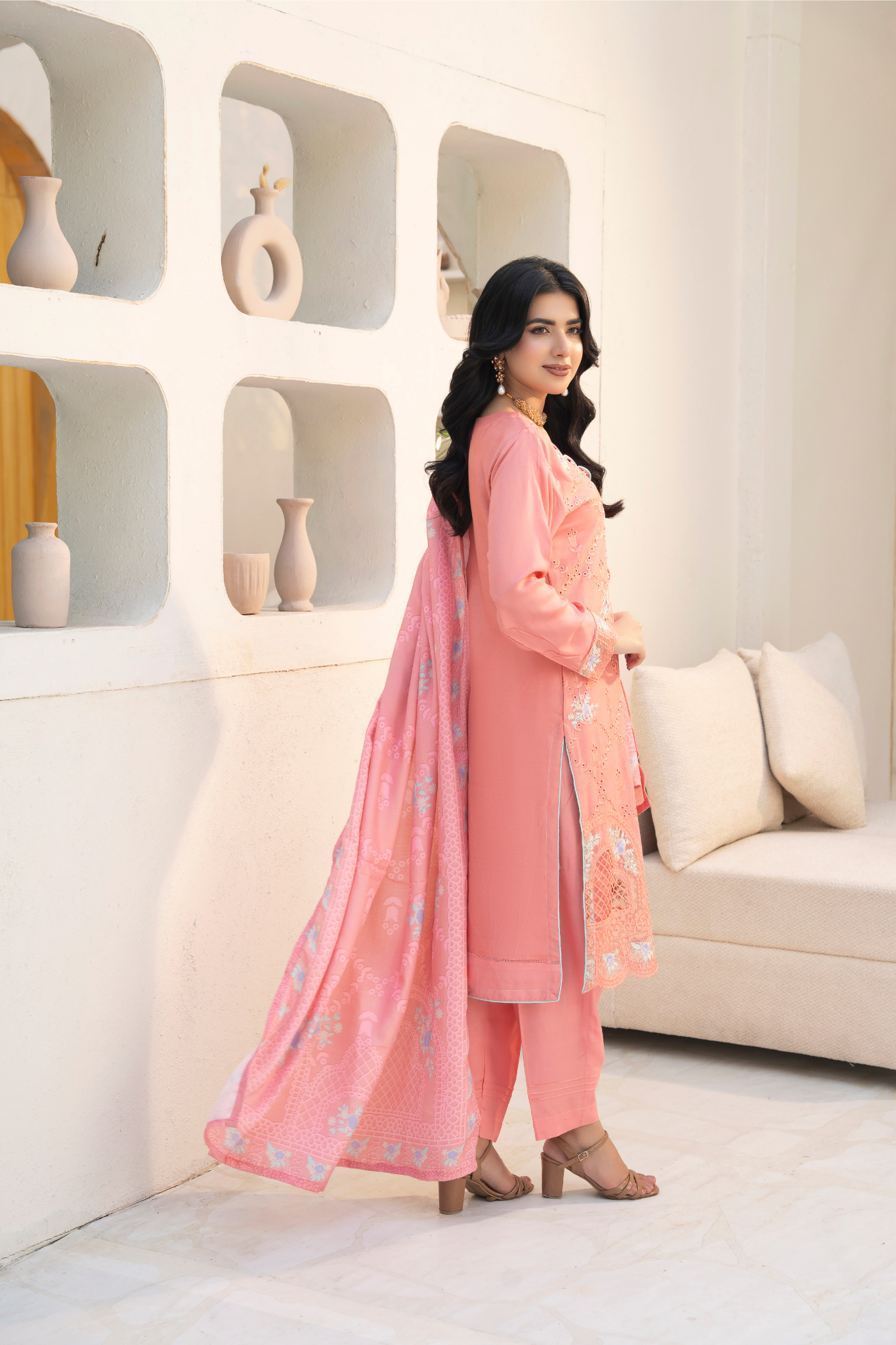 3 Piece linen suit (Pret) - Image 3