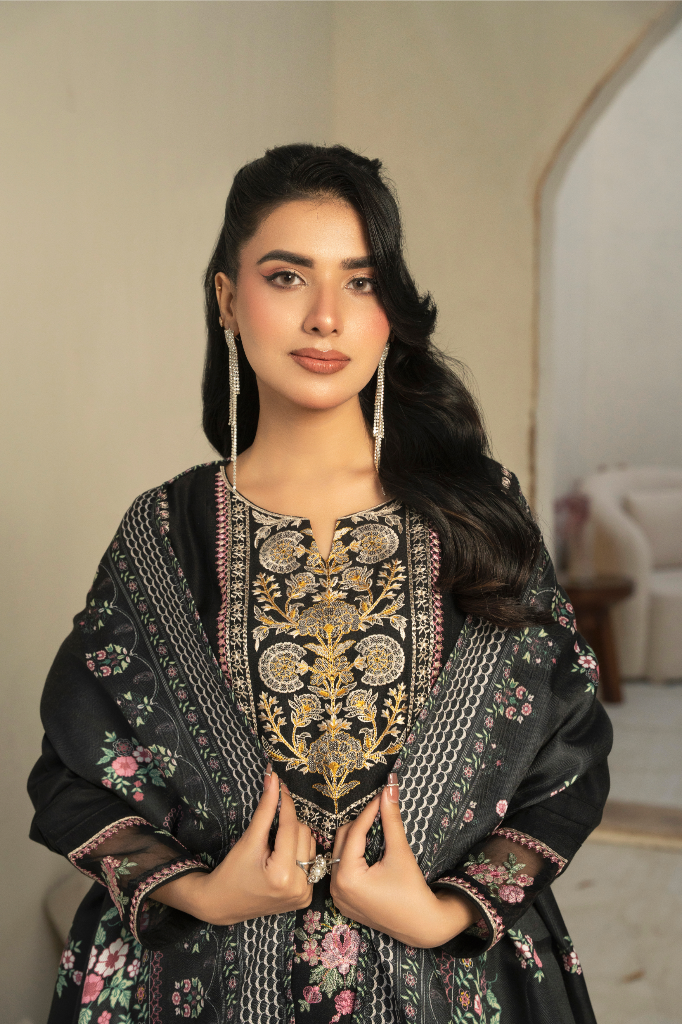 3 Piece Dhanak suit (Pret)