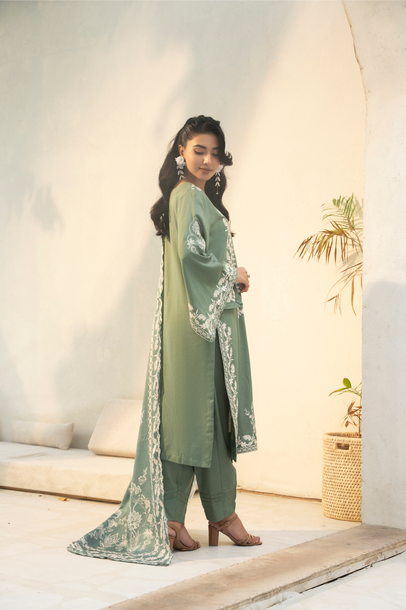 3 Piece Dhanak suit (Pret) - Image 2
